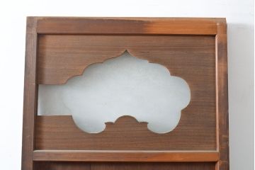 アンティーク建具　凝ったデザインが目を引く引き戸1枚(板戸、格子戸、建具)(R-053126)