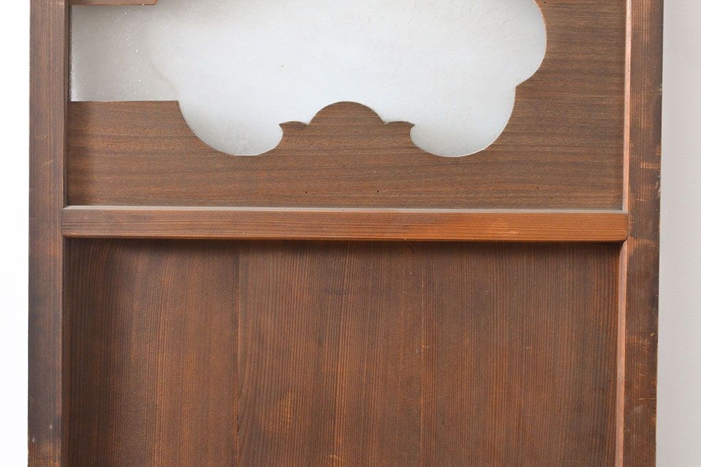 アンティーク建具　凝ったデザインが目を引く引き戸1枚(板戸、格子戸、建具)(R-053126)