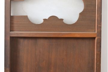 アンティーク建具　凝ったデザインが目を引く引き戸1枚(板戸、格子戸、建具)(R-053126)