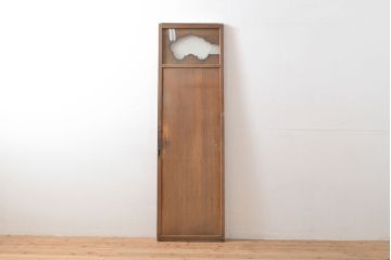 アンティーク建具　凝ったデザインが目を引く引き戸1枚(板戸、格子戸、建具)(R-053126)