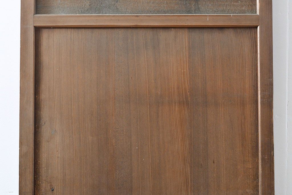 アンティーク建具　凝ったデザインが目を引く引き戸1枚(板戸、格子戸、建具)(R-053126)