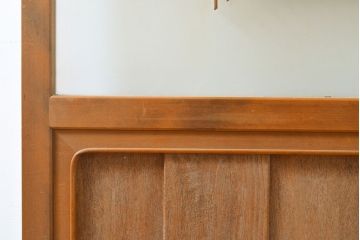 アンティーク建具　一風変わった凝ったつくりが魅力的なガラス戸1枚(引き戸、建具)(R-053127)