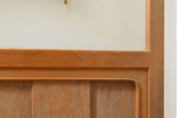 アンティーク建具　一風変わった凝ったつくりが魅力的なガラス戸1枚(引き戸、建具)(R-053127)