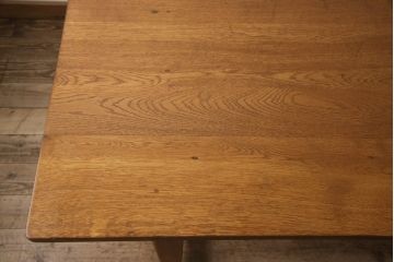 和製アンティーク　極上品　ナラ材　木の持つ味わいを存分に感じられるダイニングテーブル(作業台)(R-053128)