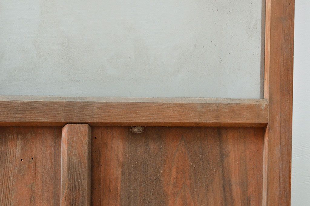 アンティーク建具　ノスタルジックな雰囲気漂うガラス戸1枚(引き戸、建具)(R-053131)