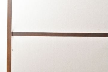 アンティーク建具　昭和初期　経年を感じる木の風合いが味わい深い幅狭格子戸2枚セット(引き戸、帯ガラス戸)(R-053132)