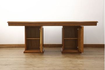 中古　美品　横浜クラシック家具　ダニエル(daniel)　A-322・A-320　収納にも便利な組み立て式ダイニングテーブル(定価約70万円)(作業台、食卓)(R-053134)