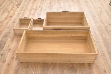 和製アンティーク　味のある佇まいが魅力的な時代箪笥ローボード(ローチェスト、テレビ台、引き出し)(R-053160)