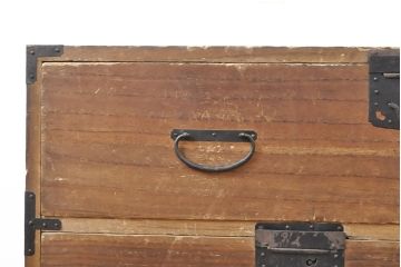 和製アンティーク　味のある佇まいが魅力的な時代箪笥ローボード(ローチェスト、テレビ台、引き出し)(R-053160)
