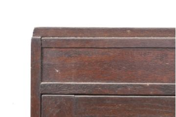 和製アンティーク　栓材　クラシカルなデザインの小振りな本箱(書棚、本棚、ブックケース、戸棚)(R-053161)