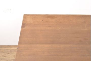 和製アンティーク　シンプルなつくりで取り入れやすい正方形の作業台(ダイニングテーブル)(R-053167)