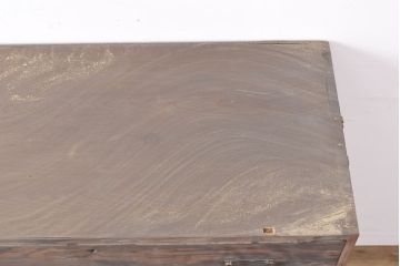 和製アンティーク　黒タン(黒檀)　飽きのこないシンプルなデザインが魅力的な収納箪笥(和たんす、引き出し、チェスト)(R-053170)