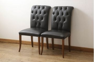 中古　イタリア家具　ス・ミズーラ(SU MISURA)　Brianza(ブリアンツァ)　クラシカルで洗練された佇まいが魅力のダイニングチェア2脚セット(椅子)(R-053191)