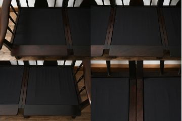 和製ビンテージ　北海道民芸家具　クラシカルな佇まいが美しい3人掛けソファ(三人掛けソファ、3P、ヴィンテージ)(R-053192)