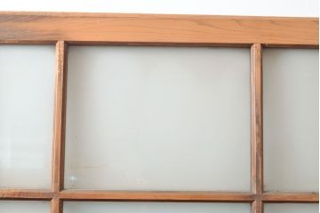 和製アンティーク　昭和初期　懐かしさ感じる!レトロな空間づくりにおすすめのガラス戸1枚(引き戸、建具)(R-053209)