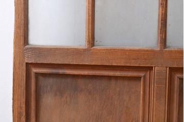 和製アンティーク　昭和初期　懐かしさ感じる!レトロな空間づくりにおすすめのガラス戸1枚(引き戸、建具)(R-053209)