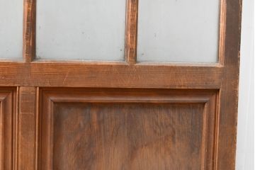 和製アンティーク　昭和初期　懐かしさ感じる!レトロな空間づくりにおすすめのガラス戸1枚(引き戸、建具)(R-053209)
