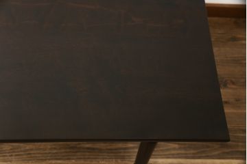 ビンテージ家具　松本民芸家具　洗練された佇まいが上品な棚付きダイニングテーブル(食卓、2人掛け、4人掛け、ヴィンテージ)(R-053213)