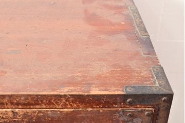 和製アンティーク　歴史を刻んだ深い味わいが感じられる時代箪笥(チェスト、和たんす、整理箪笥、収納箪笥、チェスト、引き出し)(R-053225)
