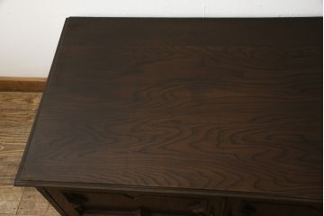 和製ビンテージ　永田良介商店　珍しいサイズ感が魅力的なローボード(ローチェスト、和服タンス、着物箪笥、和箪笥、戸棚、ヴィンテージ)(R-053231)