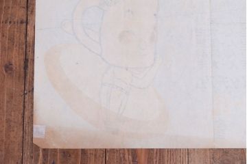 昭和レトロ　アサヒビールポスター(ほろにが君、読売新聞、セ・リーグ、野球、後楽園スタヂアム)(R-053234)
