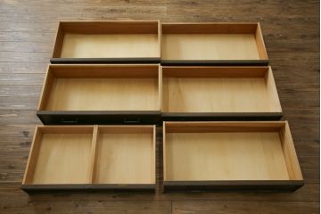 和製ビンテージ　永田良介商店　珍しいスリムタイプのサイズ感が魅力的なチェスト(引き出し、整理タンス、ヴィンテージ)(R-053239)