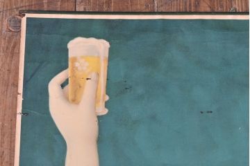 当時物　戦前　サクラビール　ポスター(サクラスタウト、広告、看板)(R-053240)