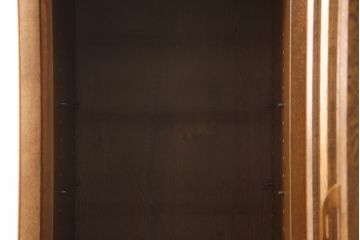 和製ヴィンテージ　ナラ材　幅広いインテリアに合わせやすいモダンデザインのキャビネット(収納棚、戸棚、食器棚、ビンテージ)(R-053241)