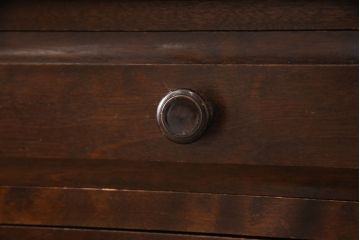 中古　北海道民芸家具　天板付きリメイク　落ち着いた空間づくりにおすすめのサイドボード(収納棚、リビングボード、キャビネット)(R-053243)