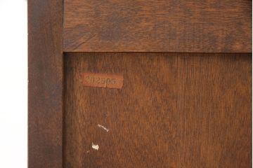 中古　北海道民芸家具　天板付きリメイク　落ち着いた空間づくりにおすすめのサイドボード(収納棚、リビングボード、キャビネット)(R-053243)