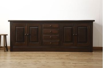 中古美品　松本民芸家具　レア!洗練された佇まいのクリデンザサイドボード(クレデンザ、リビングボード、収納棚)(R-053244)