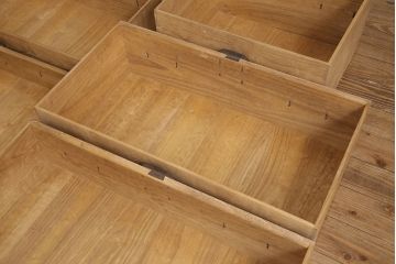 和製アンティーク　明治大正期　五丁引き　上手物の庄内箪笥(総桐箪笥、桐たんす、引き出し、時代箪笥)(R-053245)