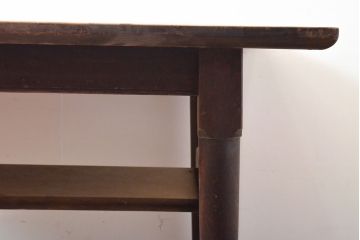 和製ビンテージ　松本民芸家具　深みのある色合いとシンプルなデザインがモダンな空間を演出するダイニングテーブル(作業台、ヴィンテージ)(R-053253)