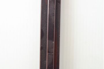 アンティーク建具　漆塗り　モールガラスがアクセントのガラス戸1枚(引き戸、建具)(R-053255)