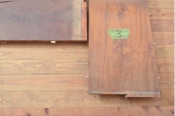 和製アンティーク　明治期　古材　DIYにおすすめ!床材として使われていた総ケヤキ材14枚セット(総欅材、総けやき材、材料、木材、板)(R-053256)