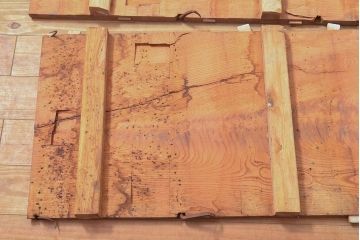 和製アンティーク　明治期　古材　DIYにおすすめ!床材として使われていた総ケヤキ材14枚セット(総欅材、総けやき材、材料、木材、板)(R-053256)