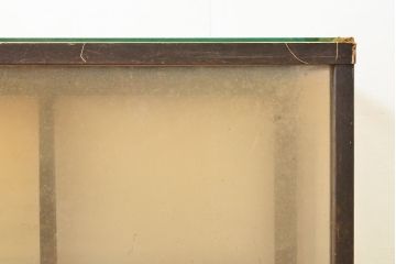 和製アンティーク　ケヤキ材　シンプルなデザインの卓上ガラスケース(ショーケース)(R-053261)