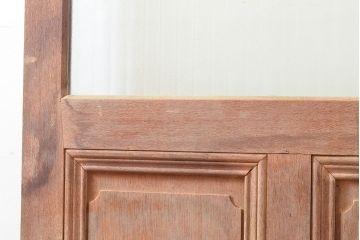 アンティーク建具　昭和レトロな雰囲気漂うラワンの扉1枚(木製ドア、建具)(R-053262)