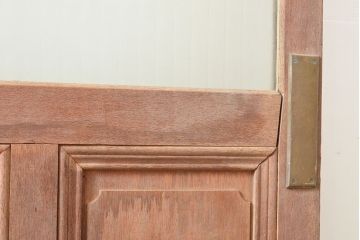 アンティーク建具　昭和レトロな雰囲気漂うラワンの扉1枚(木製ドア、建具)(R-053262)
