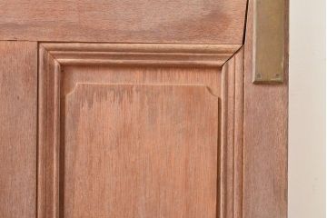 アンティーク建具　昭和レトロな雰囲気漂うラワンの扉1枚(木製ドア、建具)(R-053262)
