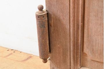 アンティーク建具　昭和レトロな雰囲気漂うラワンの扉1枚(木製ドア、建具)(R-053262)