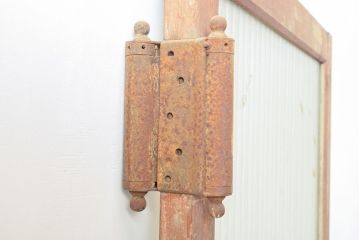 アンティーク建具　昭和レトロな雰囲気漂うラワンの扉1枚(木製ドア、建具)(R-053262)