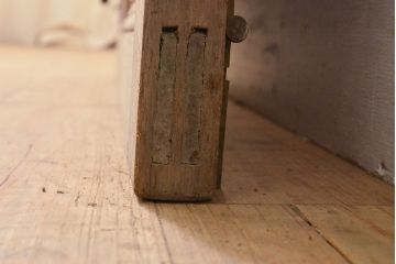アンティーク建具　昭和レトロな雰囲気漂うラワンの扉1枚(木製ドア、建具)(R-053262)