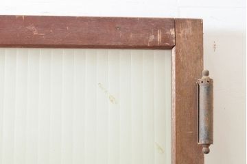 アンティーク建具　昭和レトロな雰囲気漂うラワンの扉1枚(木製ドア、建具)(R-053262)