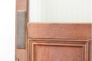アンティーク建具　昭和レトロな雰囲気漂うラワンの扉1枚(木製ドア、建具)(R-053262)
