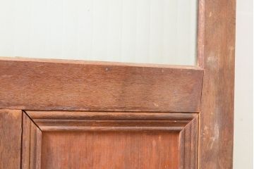 アンティーク建具　昭和レトロな雰囲気漂うラワンの扉1枚(木製ドア、建具)(R-053262)