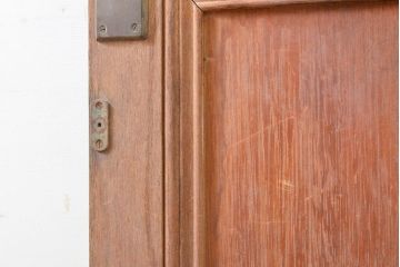 アンティーク建具　昭和レトロな雰囲気漂うラワンの扉1枚(木製ドア、建具)(R-053262)