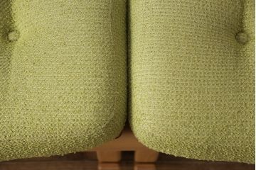 中古　天童木工　ブルーノ・マットソンデザイン　やさしい色味がくつろぎの時間におすすめな3連イージーチェア(3人掛けソファ、トリプルソファ)(定価約33万円)(R-053264)