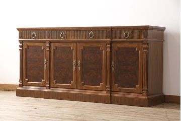 中古美品　DREXEL HERITAGE(ドレクセルヘリテイジ)　Cameo Classics(キャメオクラシックス)　ワンランク上の気品漂う雰囲気を演出するクリデンザ(クレデンザ、サイドボード、収納棚、キャビネット)(定価約115万円)(R-053268)