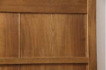 アンティーク建具　明治大正期　総ケヤキ材　明るい色合いで上品な佇まいが魅力の蔵戸(玄関戸、玄関ドア、引き戸)(R-053270)